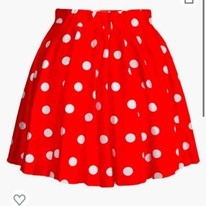 Red polka dot skirt